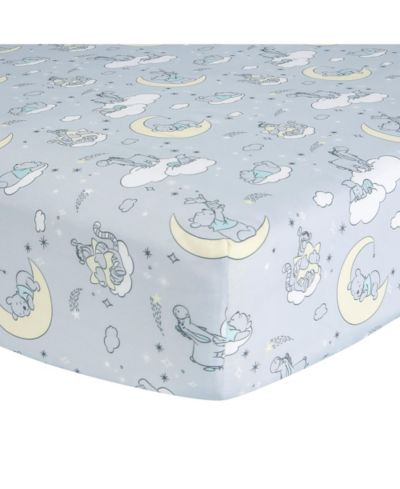 Детское стеганое покрывало Lambs & Ivy Disney Baby Winnie the Pooh Gray Fitted Crib Sheet