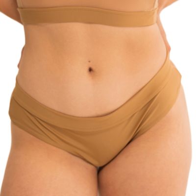 Naked Rebellion Women's Nude Shade Mesh Hipster Bikini Panty