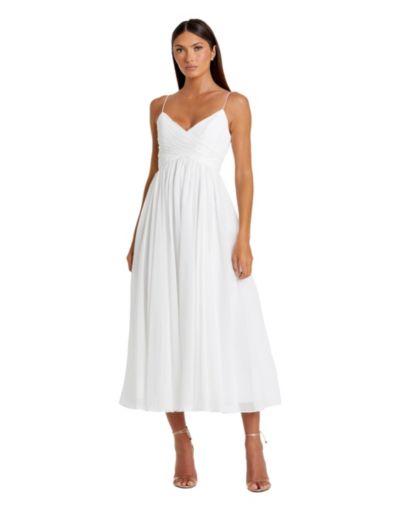 Женское платье Mac Duggal Women's Ieena Faux Wrap Sleeveless Flowy