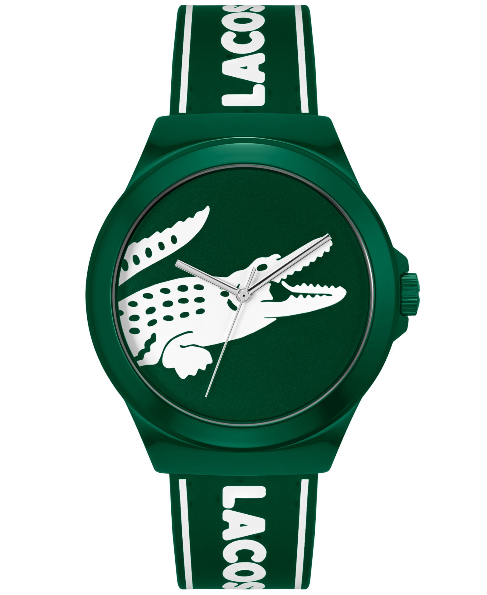 Часы Lacoste Unisex Neocroc с силиконовым ремешком 42mm зеленого цвета