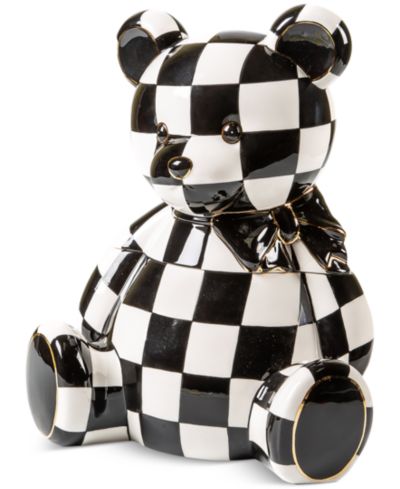Керамическая банка для печенья MacKenzie-Childs Courtly Check Bear
