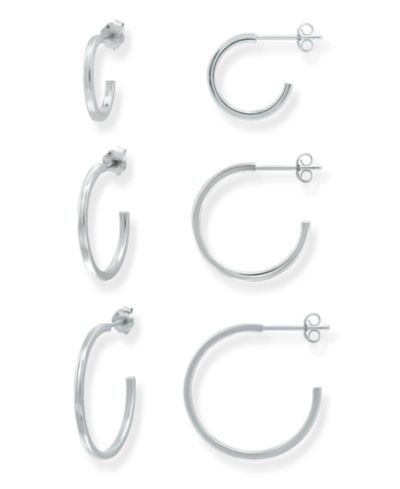 Серьги-кольца Giani Bernini 3-Pc. Set Graduated