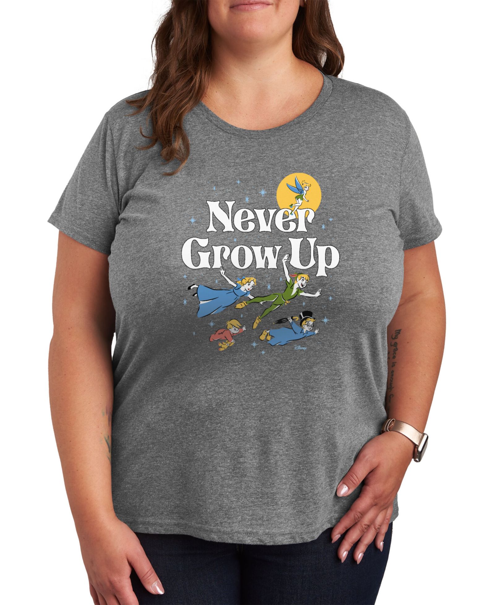 Hybrid Apparel Trendy футболка с графическим принтером Peter Pan Plus Size