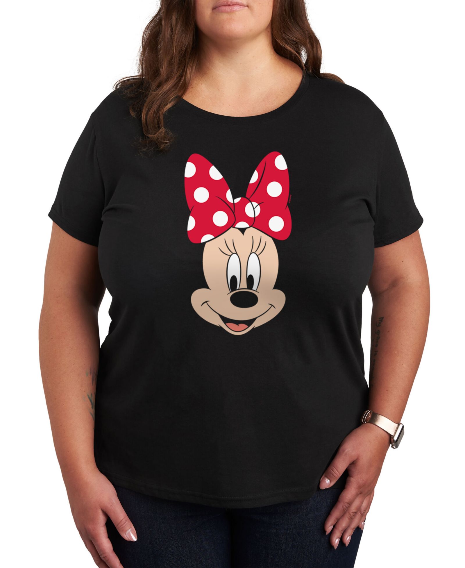 Графическая футболка Hybrid Apparel Trendy Plus Size Minnie Mouse