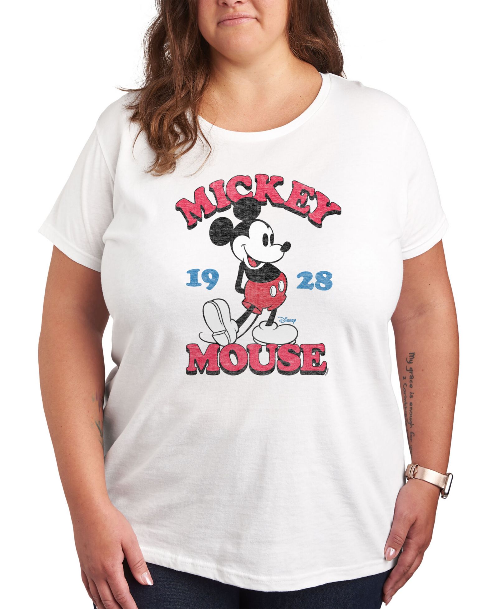 Футболка Hybrid Apparel Trendy Plus Size Mickey Mouse Graphic