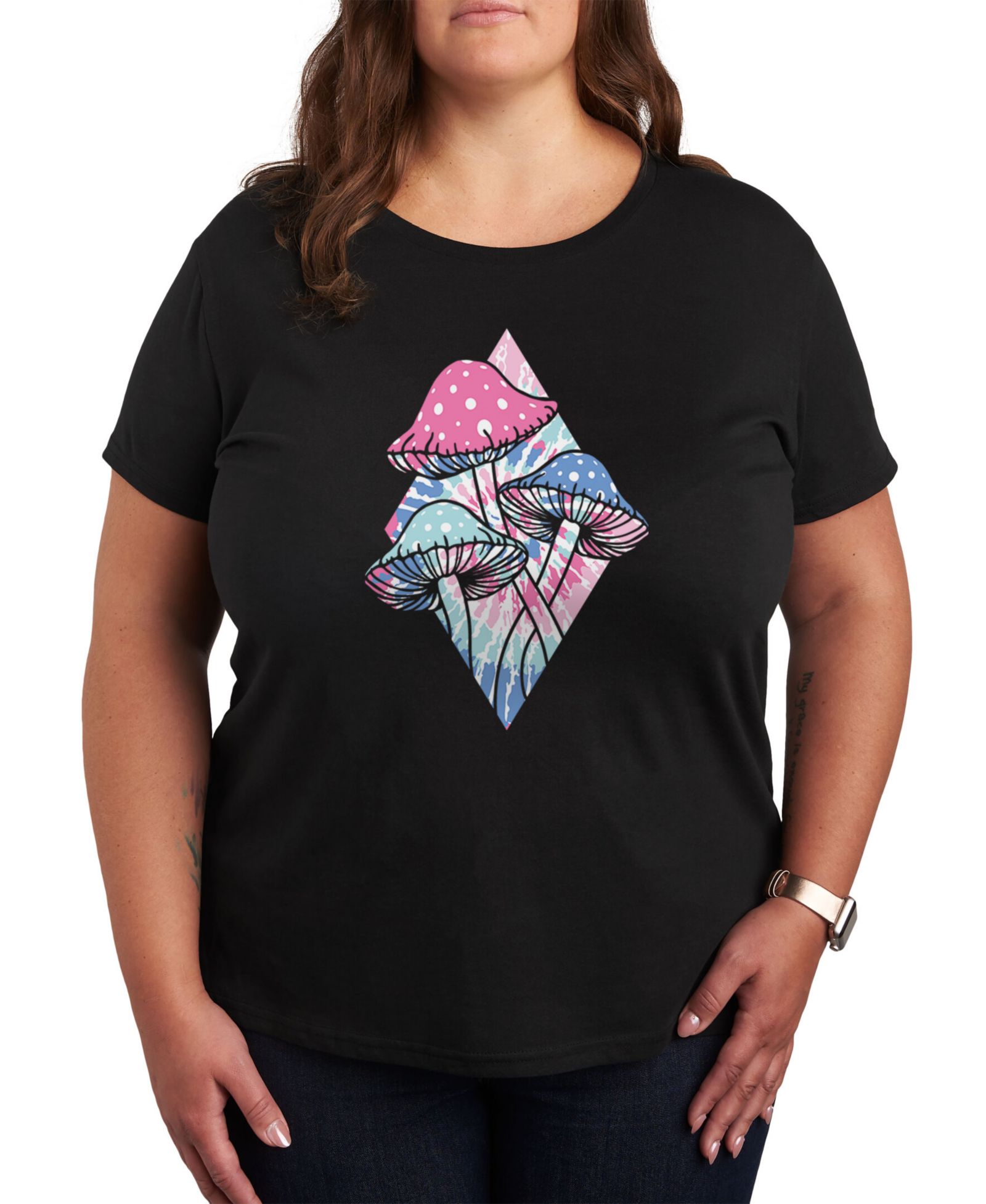 Женская футболка Hybrid Apparel Plus Size Mushrooms Graphic