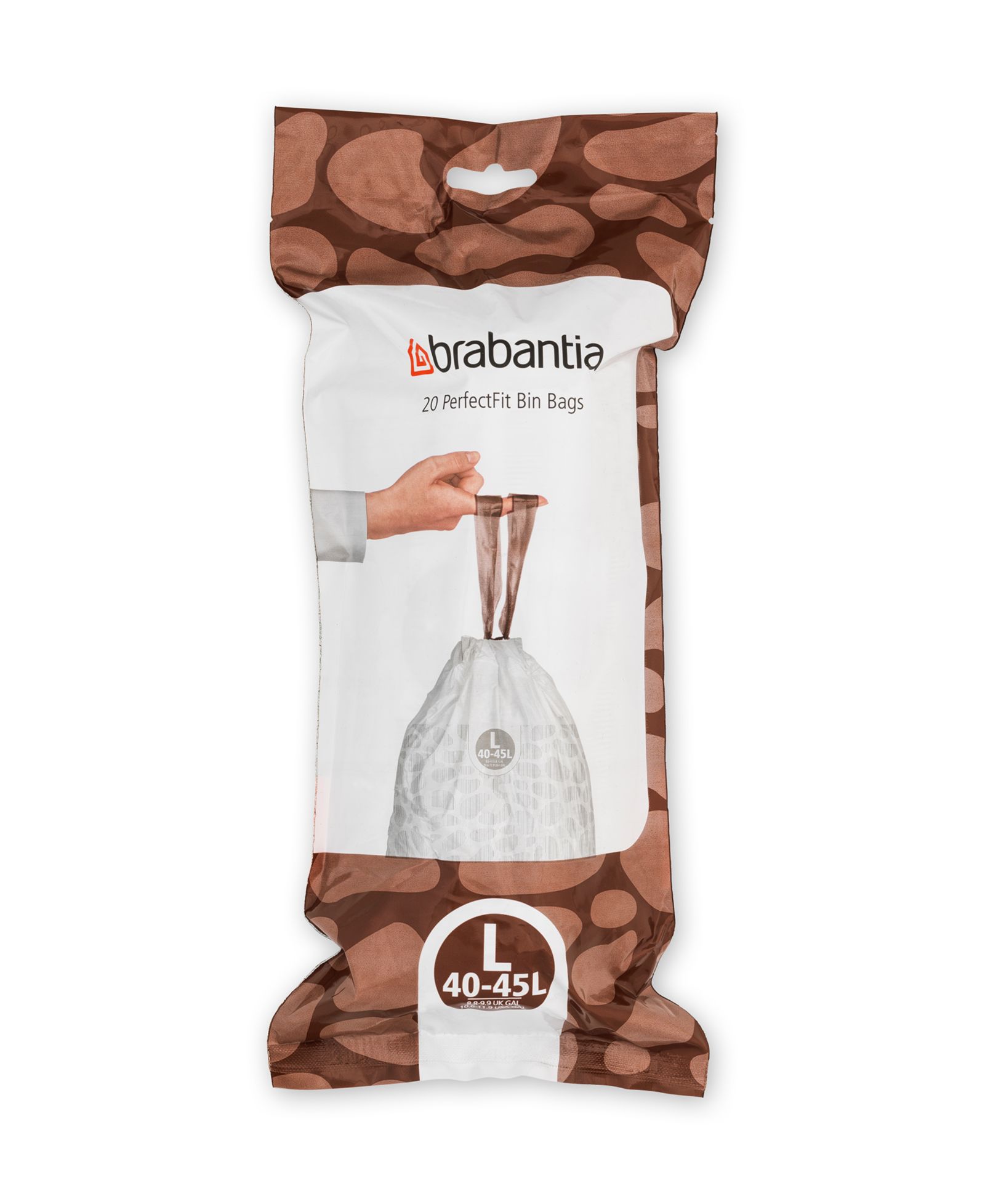 Мусорные пакеты PerfectFit, Code L, 12 Gallon, 40-45 Liter, 120 шт.