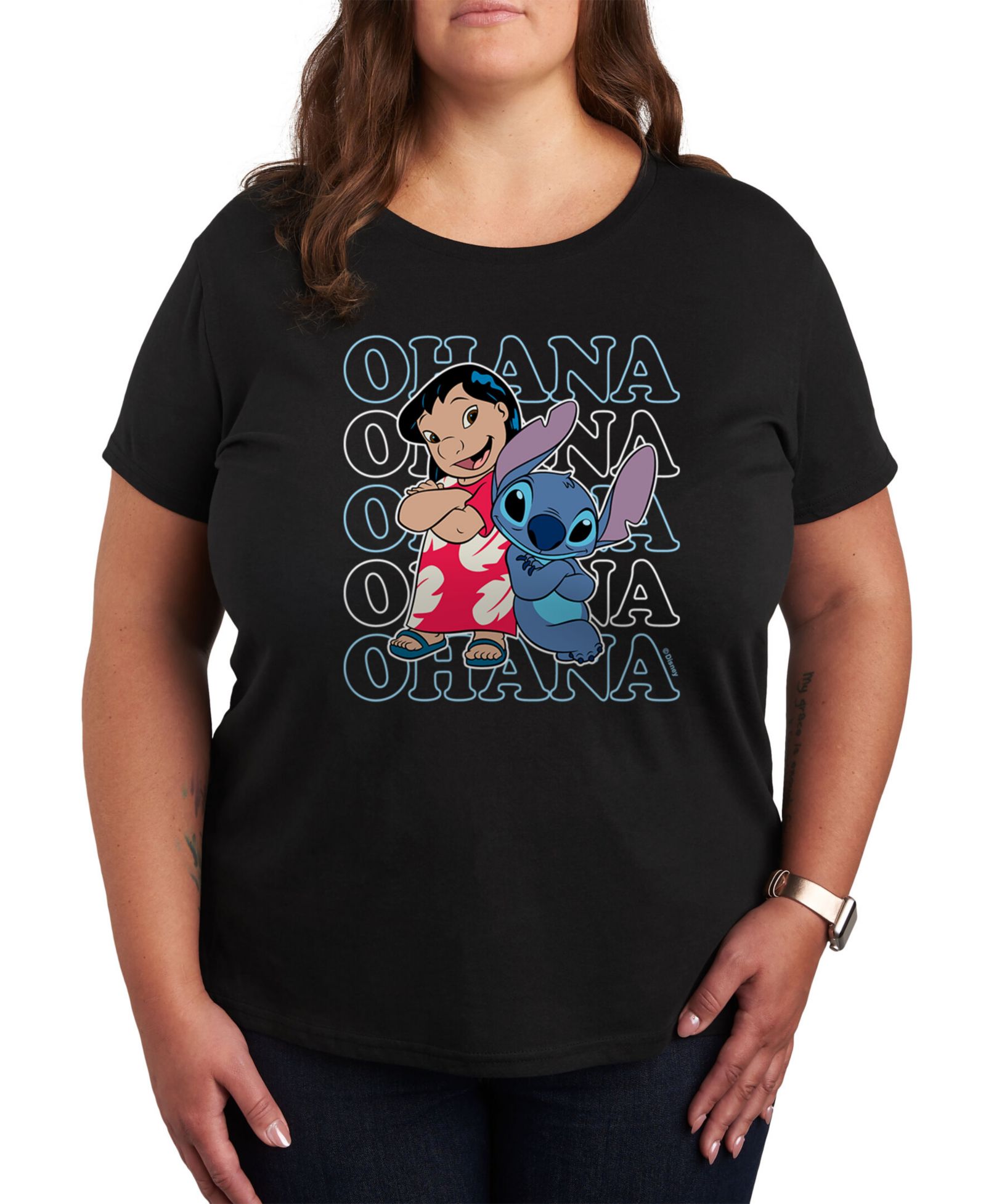 Графическая футболка Hybrid Apparel Lilo and Stitch Plus Size