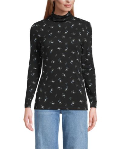 Black/cobalt tiny floral