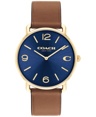 Часы COACH Unisex Elliot, кожаный ремешок Saddle, 40mm
