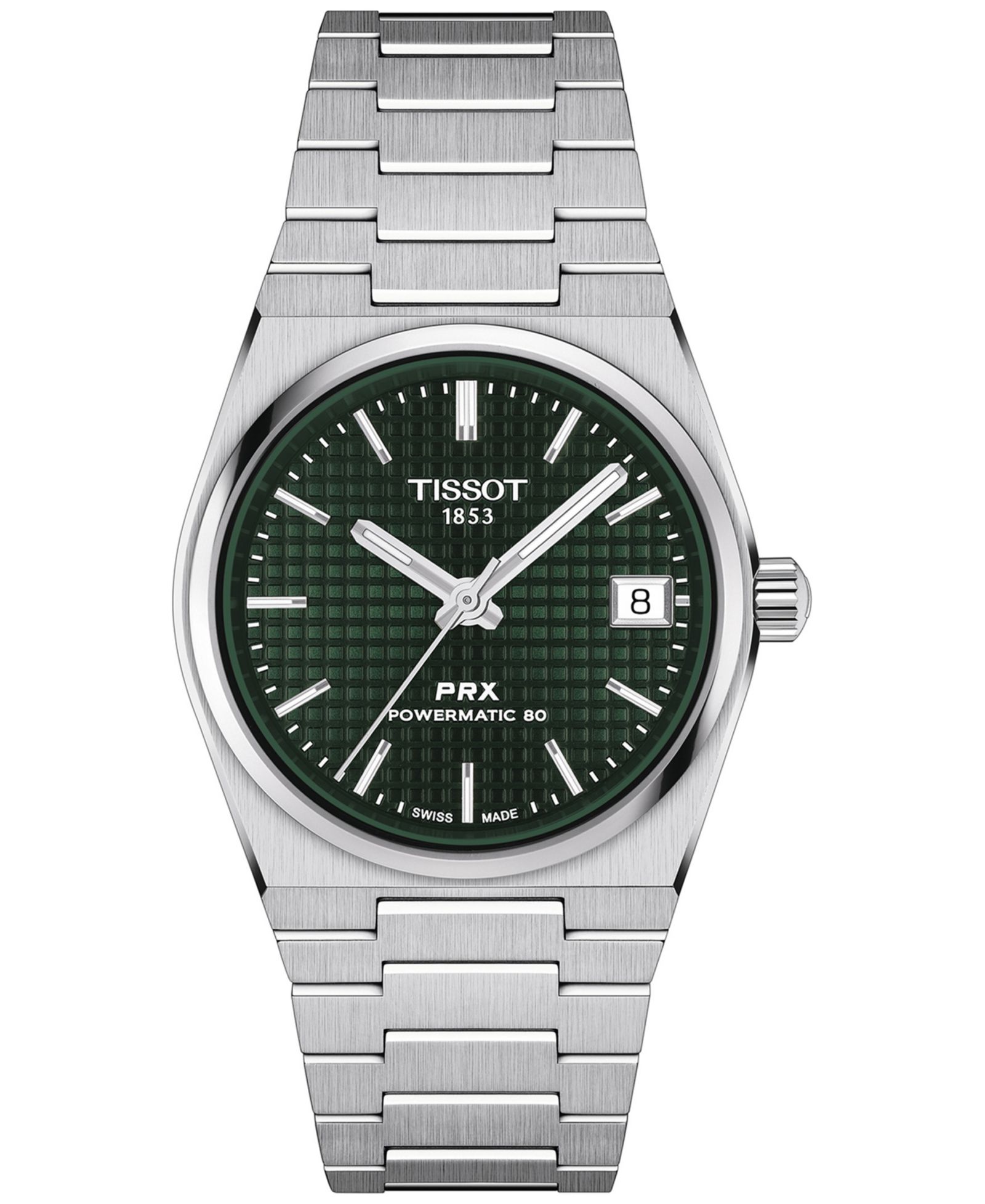 Tissot Unisex Swiss Automatic PRX Powermatic 80 Stainless Steel Bracelet Watch 35mm