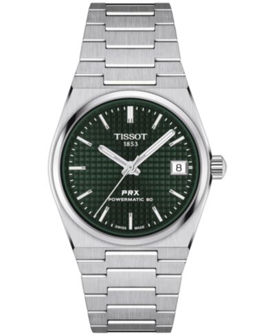 Tissot Unisex Swiss Automatic PRX Powermatic 80 Stainless Steel Bracelet Watch 35mm
