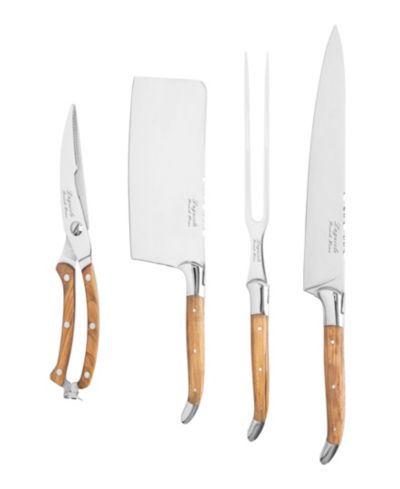 Набор профессиональных шеф-ножей French Home 4-Piece Connoisseur Laguiole с ручками из оливкового дерева