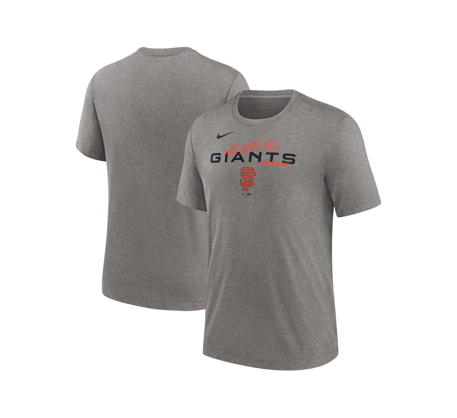 Мужская футболка Nike Heather Charcoal San Francisco Giants We Are All Tri-Blend
