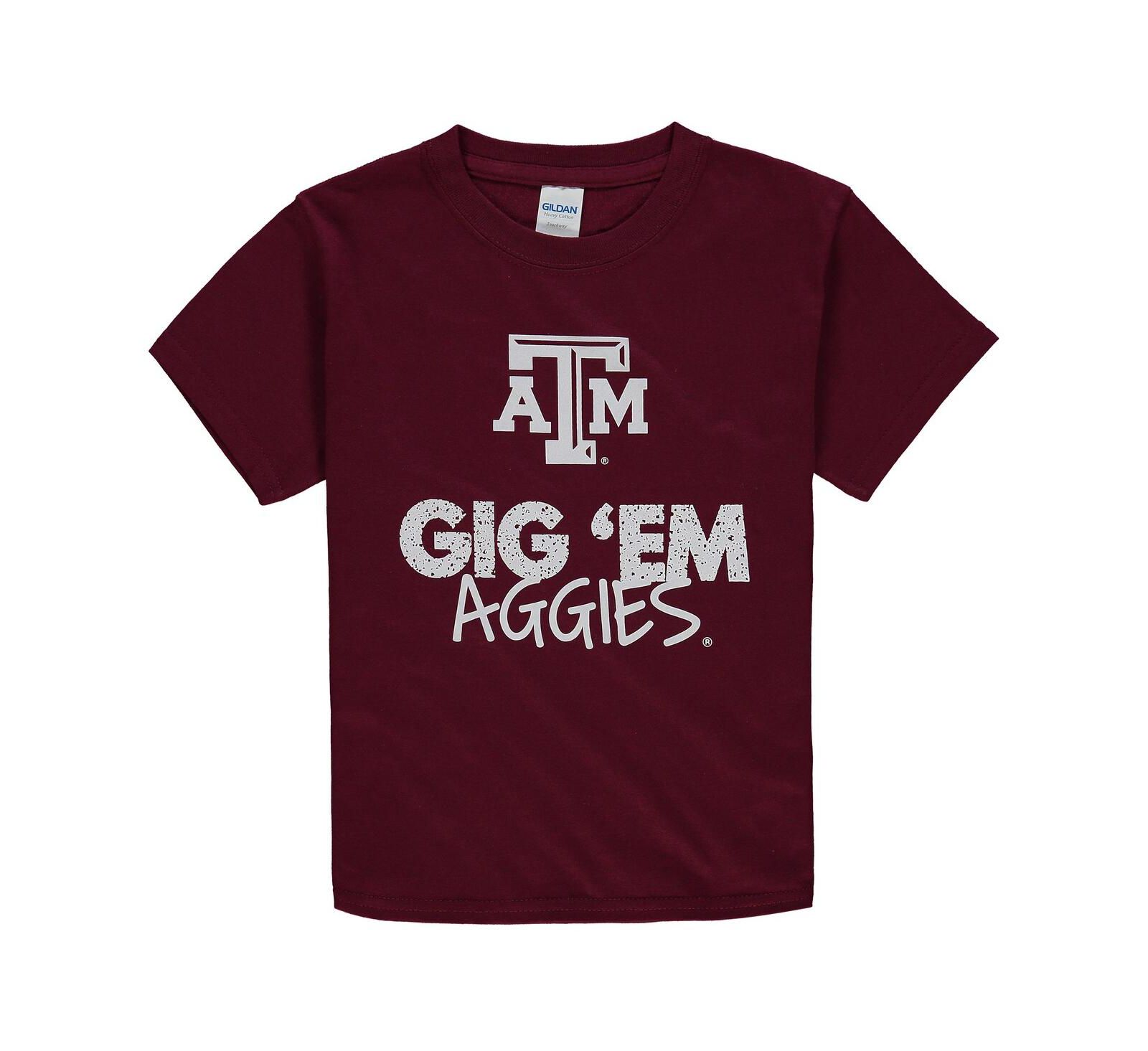 Детская футболка Two Feet Ahead бордового цвета с логотипом Texas A&M Aggies