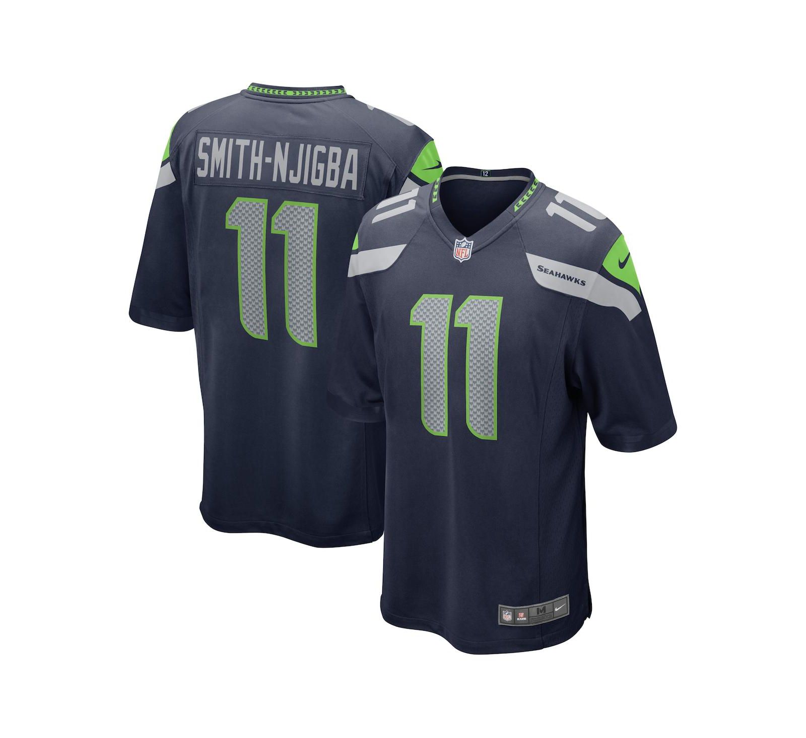 Мужская джерси Nike Jaxon Smith-Njigba College Navy Seattle Seahawks 2023 NFL Draft First Round Pick Game