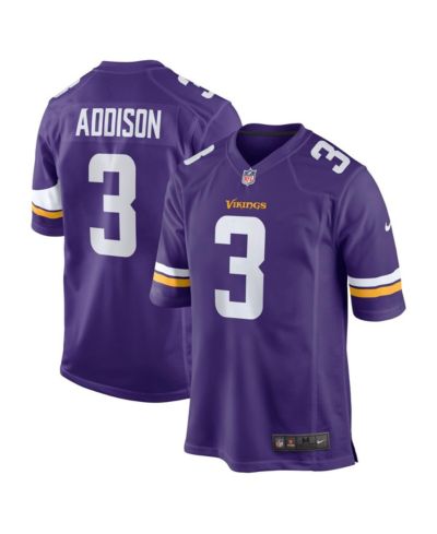Men's Nike Jordan Addison Purple Minnesota Vikings 2023 NFL Draft First Round Pick Game Jersey