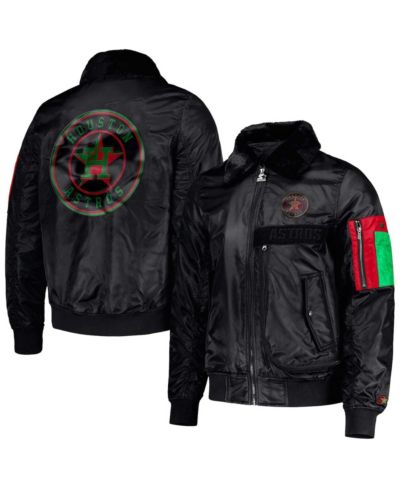 Куртка Starter x Ty Mopkins Men's Black Houston Astros Satin Full-Zip