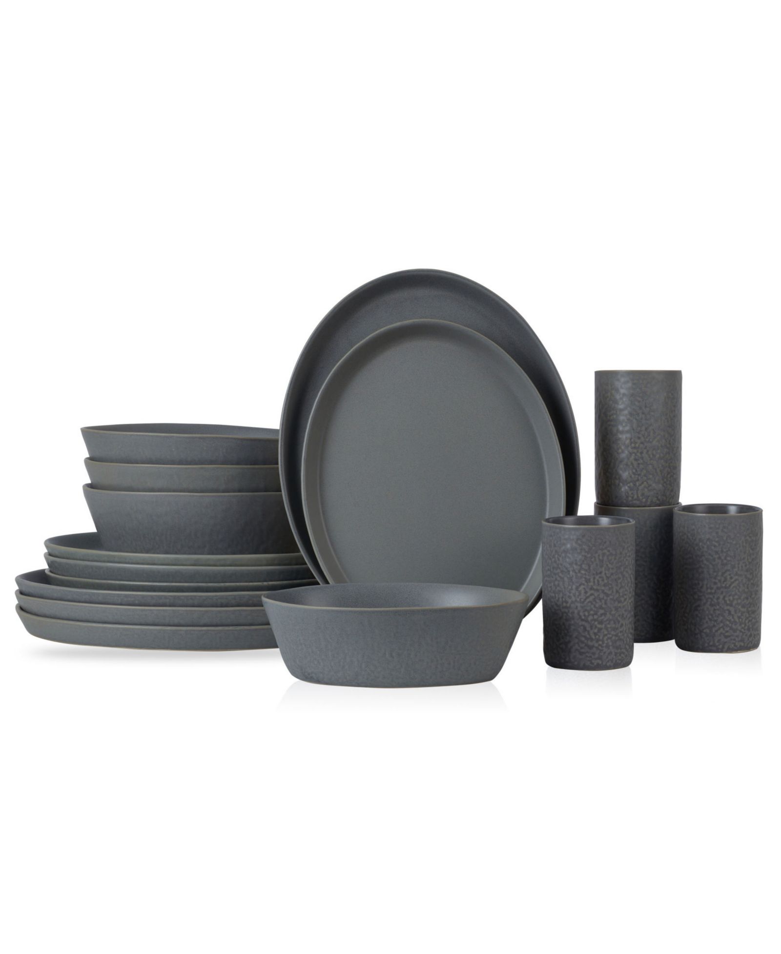 Stone by Mercer Project Katachi 16 Pc. Dinnerware Set, Service for 4