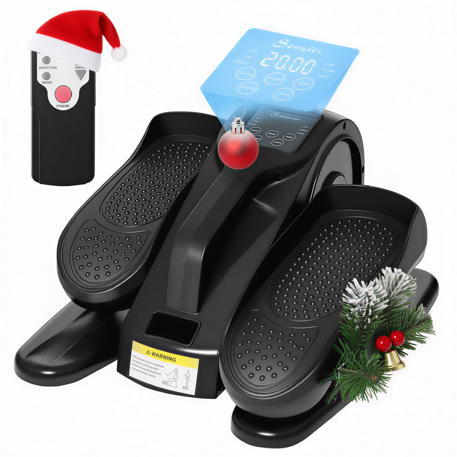 Soozier Foot Pedal Exerciser Mini Rehabilitation Bike w/ Remote and LCD Display