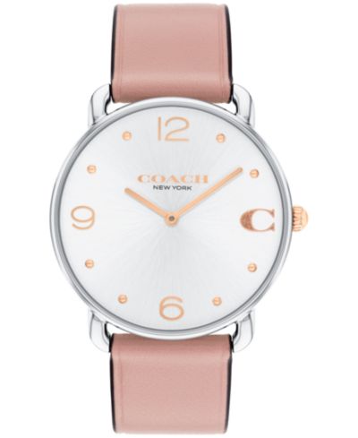 COACH Women's Elliot Blush Leather Strap Watch, 36mm