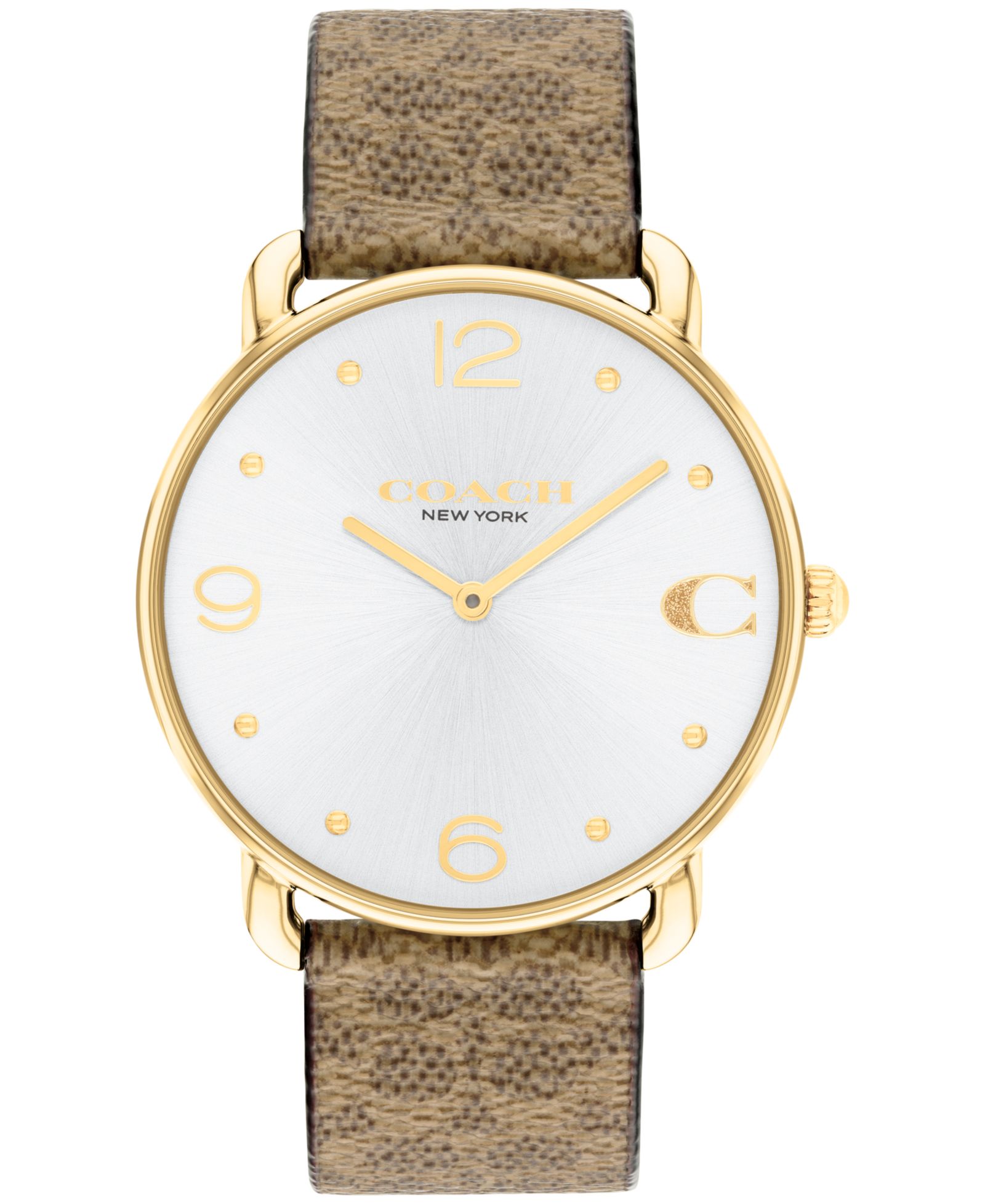 COACH Женские часы Elliot Signature Tan Canvas Strap, 36mm