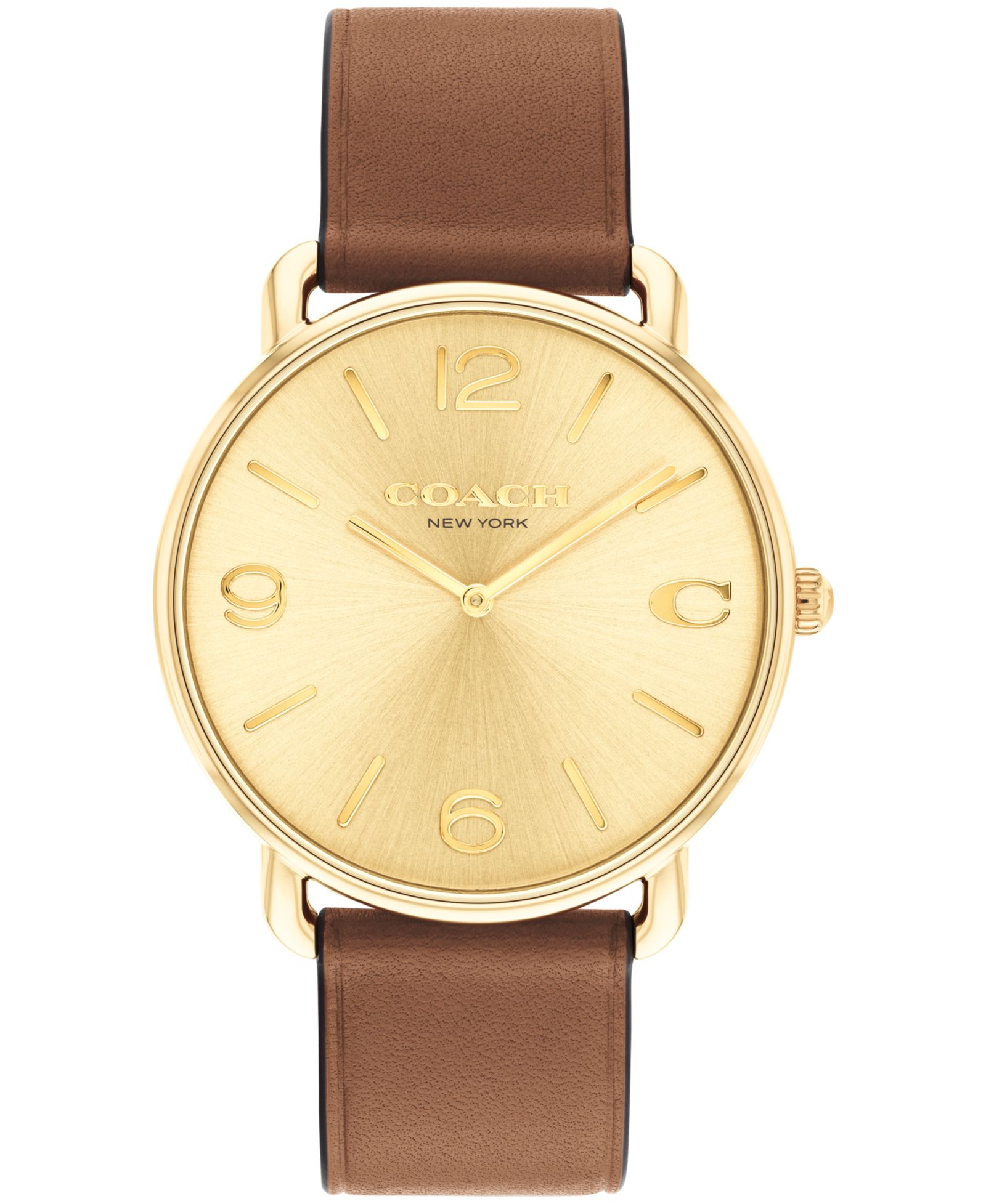 Часы COACH Elliot Saddle Leather Strap, 40mm, унисекс