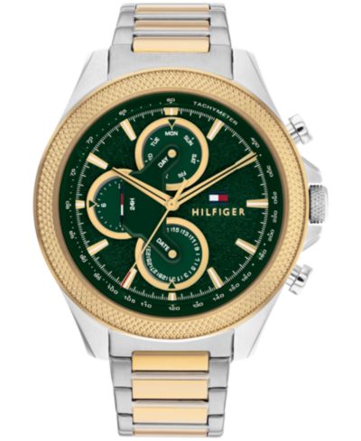 Tommy Hilfiger Мужские двухцветные часы из нержавеющей стали 46mm