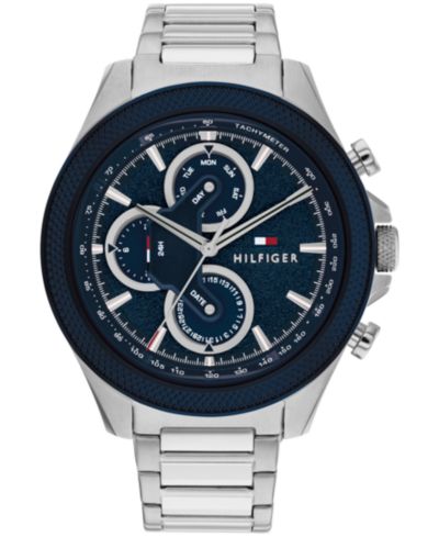 Tommy Hilfiger часы мужские, серебристый цвет, стальная нержавеющая сталь, 46mm