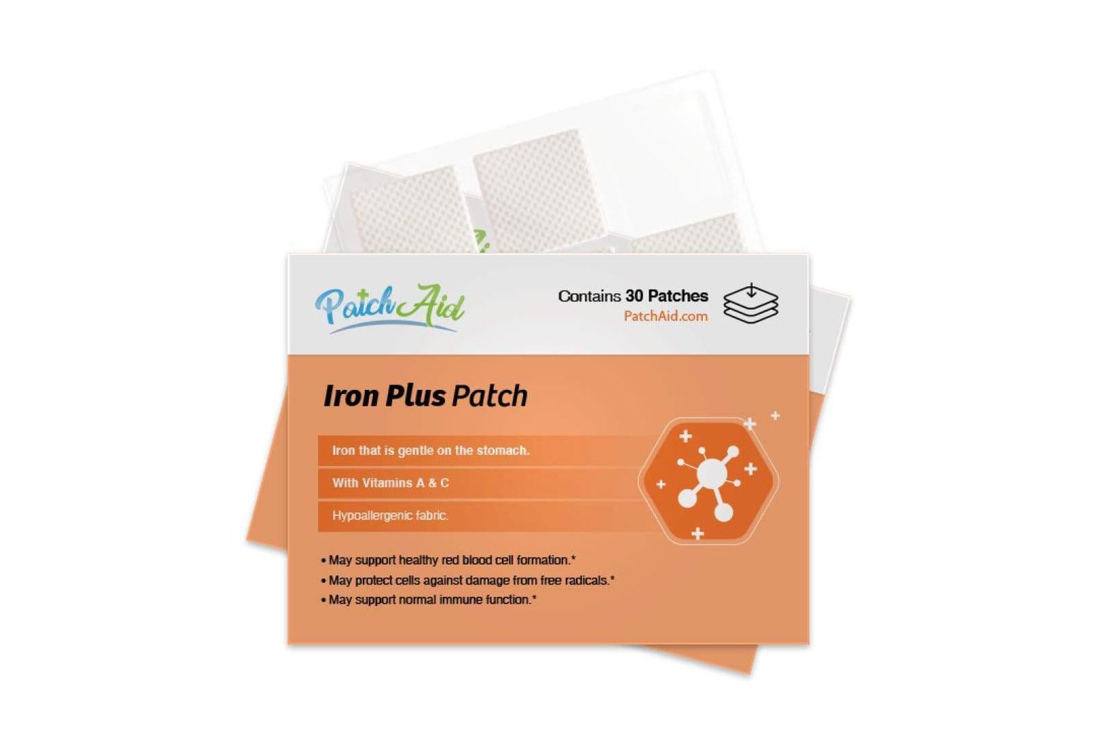 Витаминный пластырь Iron Plus от PatchAid (на 30 дней)