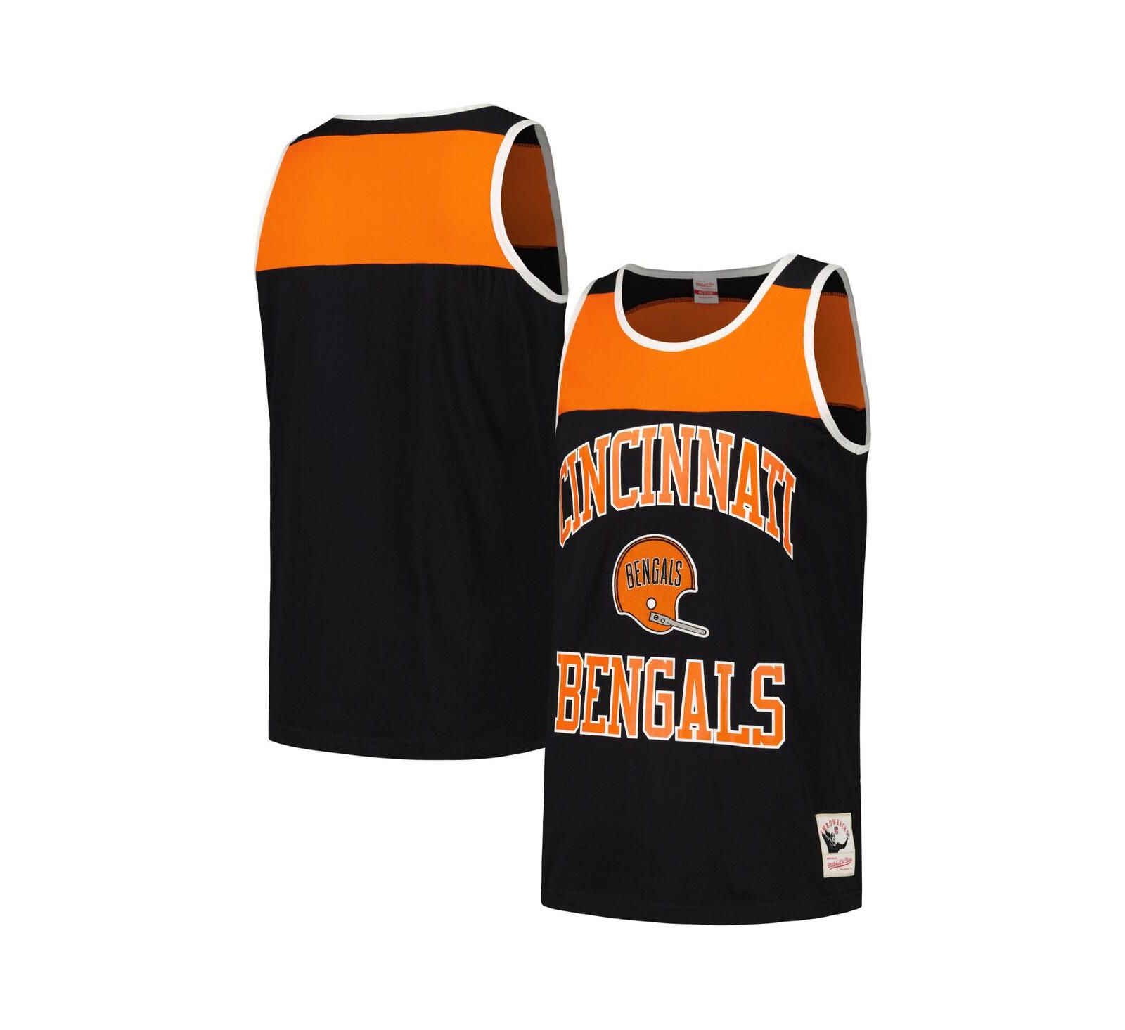 Мужской майка Mitchell & Ness Cincinnati Bengals Heritage Colorblock Black and Orange