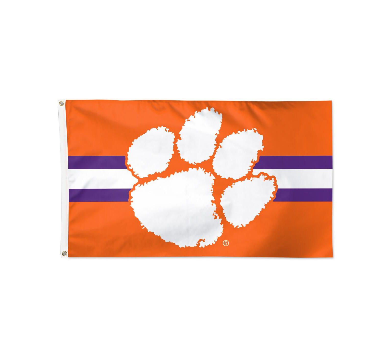 Wincraft Clemson Tigers 3' x 5' Horizontal Stripe Deluxe Single-Sided Flag
