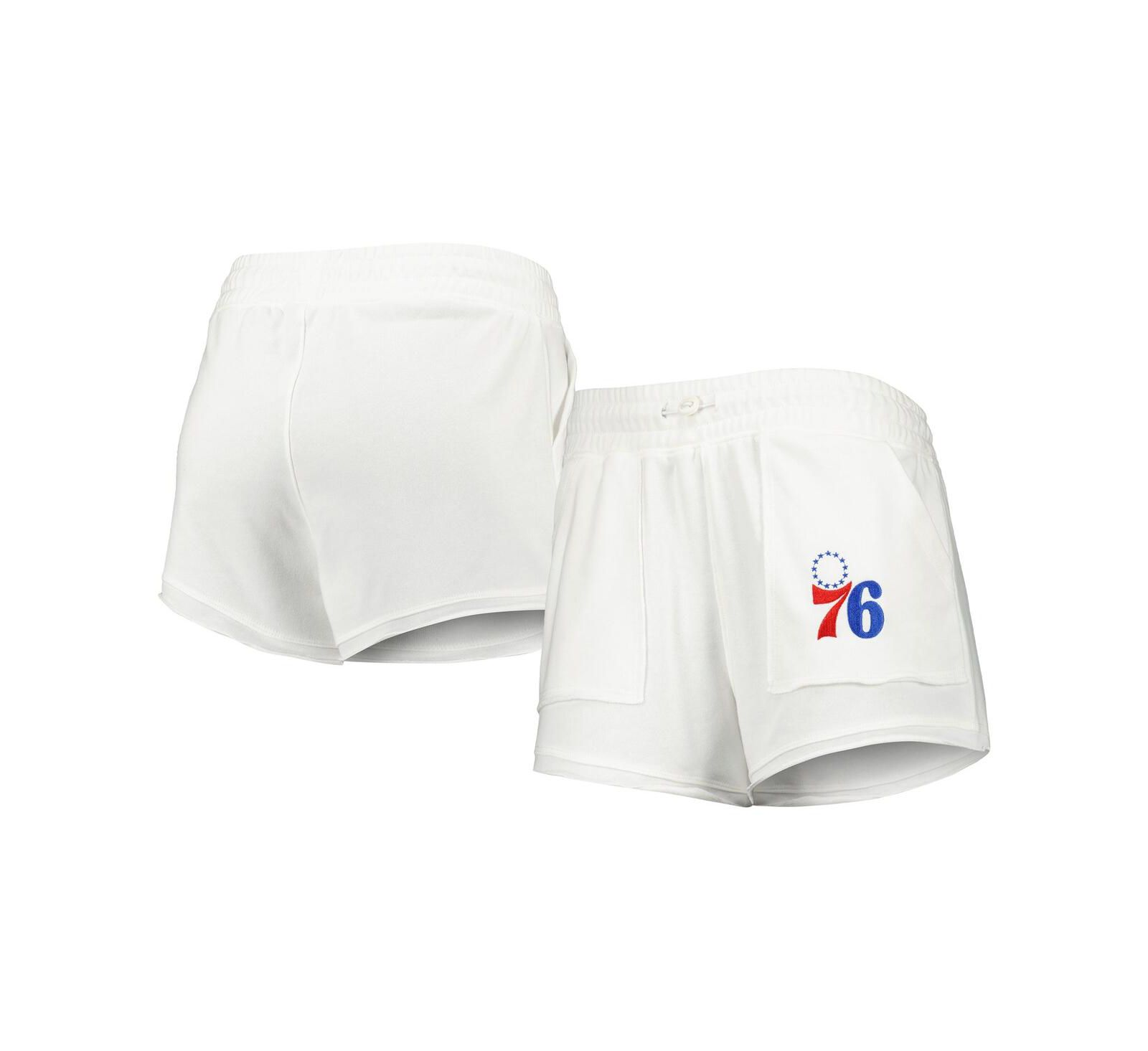 Women's Concepts Sport белые шорты Philadelphia 76ers Sunray