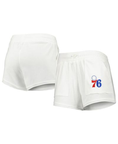 Women's Concepts Sport белые шорты Philadelphia 76ers Sunray