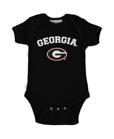 Детский боди с логотипом Georgia Bulldogs для мальчиков и девочек, черный