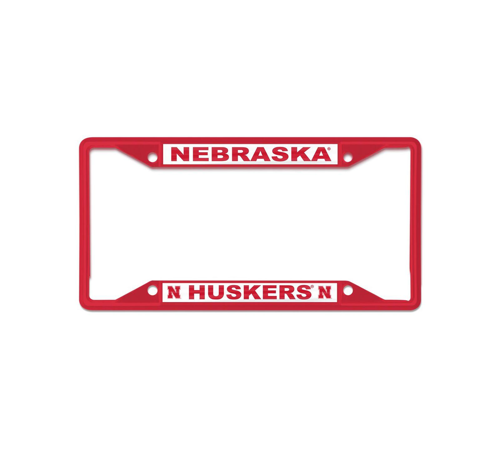 Wincraft Nebraska Huskers Chrome Color License Plate Frame