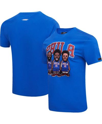 Men's Pro Standard Joel Embiid, James Harden and Tobias Harris Royal Philadelphia 76ers Multi Lineup T-shirt