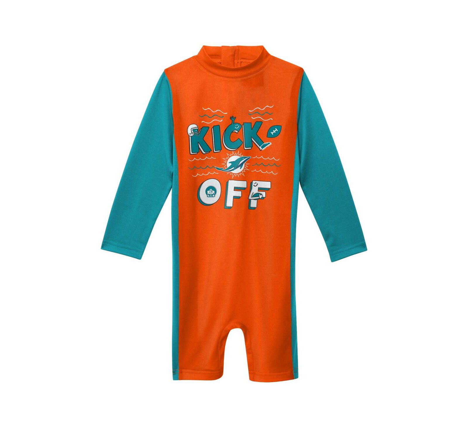 Детский гидрокостют с длинным рукавом Miami Dolphins Wave Runner, оранжевый