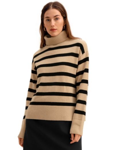 LILYSILK Women's Gilly Stripe Sweater