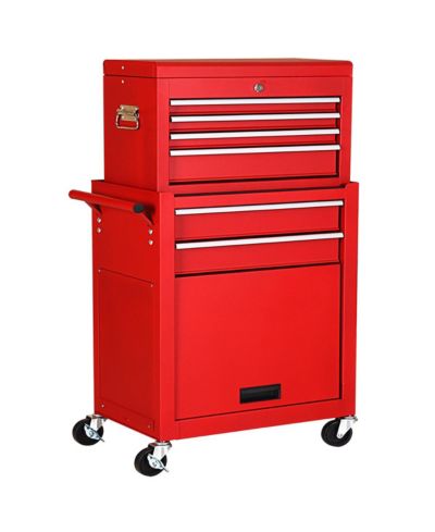 2 in 1 Rolling Cabinet Storage Chest Box Organizer