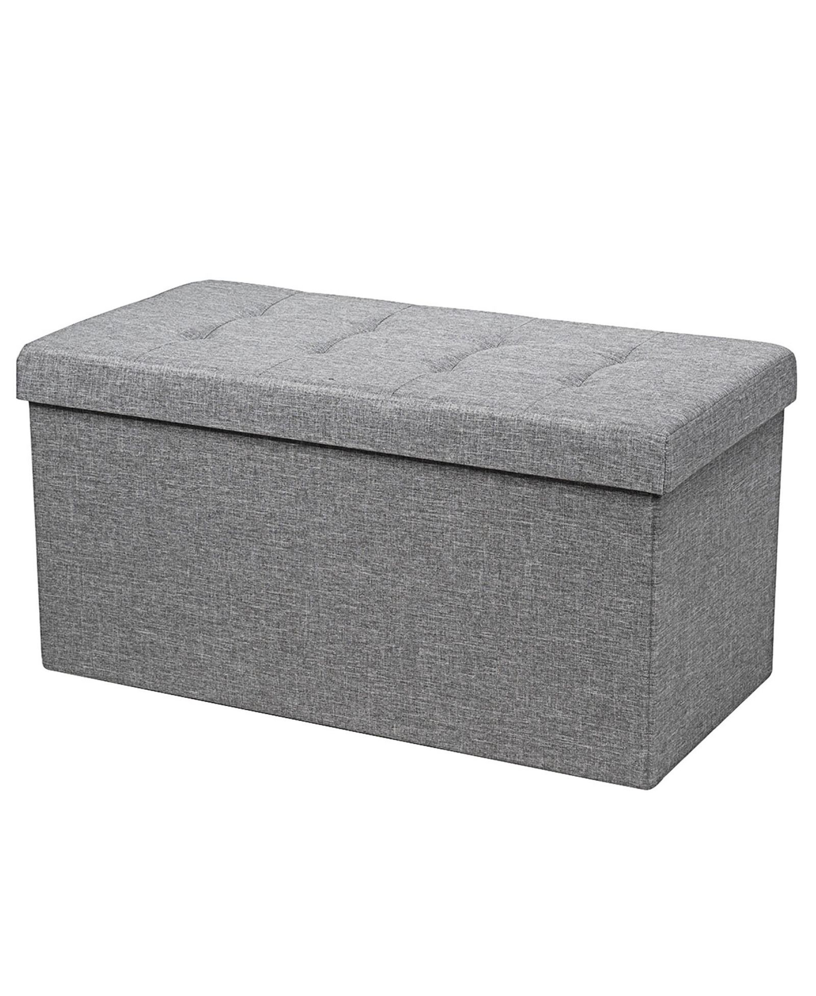 Costway 31.5'' Fabric Foldable Storage Ottoman Toy Chest W/ Removable Storage Bin