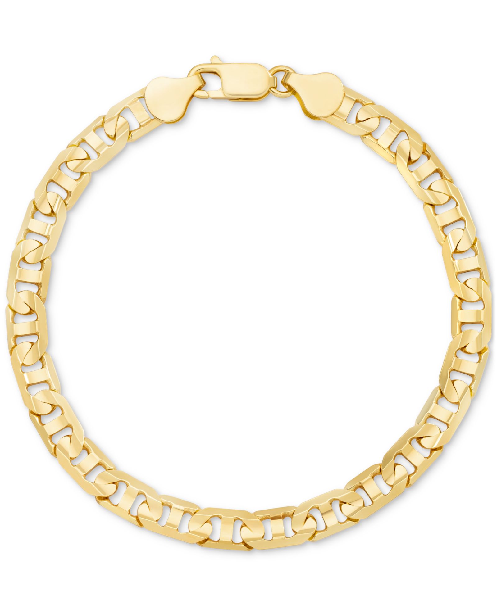 Men's Mariner Link Chain Bracelet in 14k Gold-plated Sterling Silver