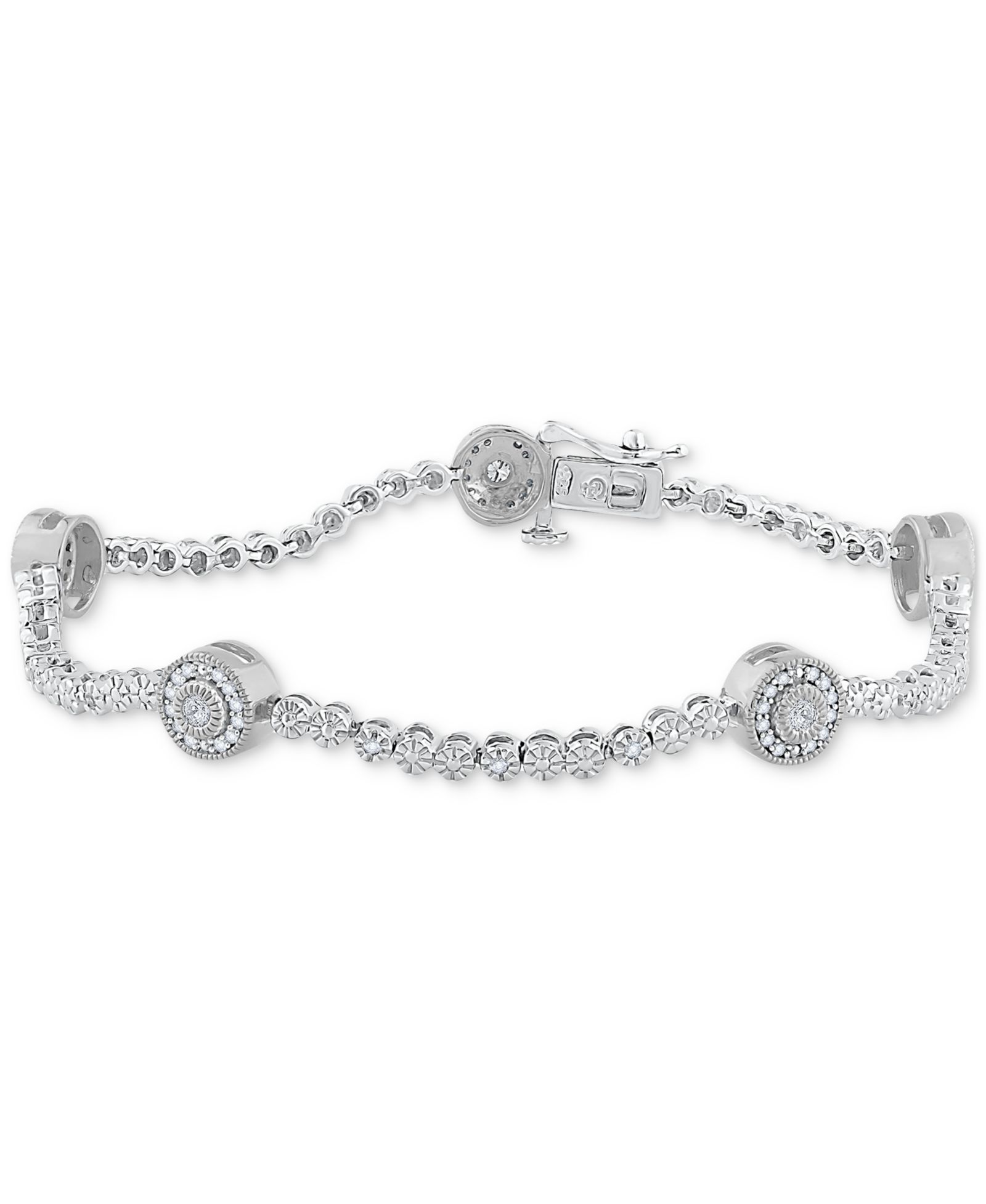 Diamond Circle Bracelet in Sterling Silver (1/2 ct. t.w.)