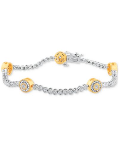 Diamond Circle Bracelet in 14k Gold over Sterling Silver (1/2 ct. t.w.)
