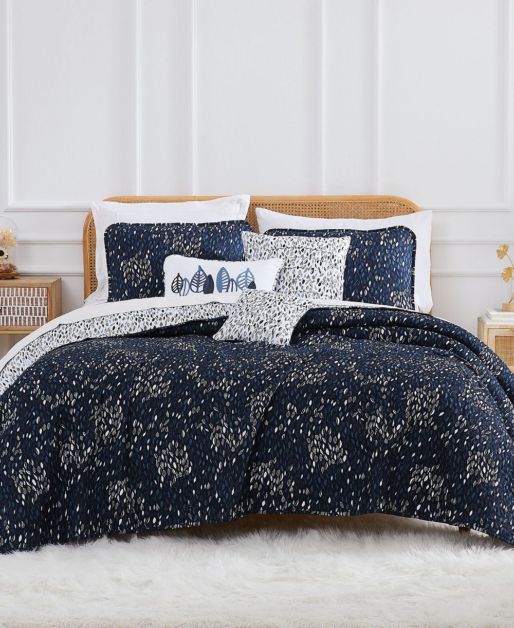 Southshore Fine Linens Botanical Leaves 5-Pc. Quilt Set, Twin
