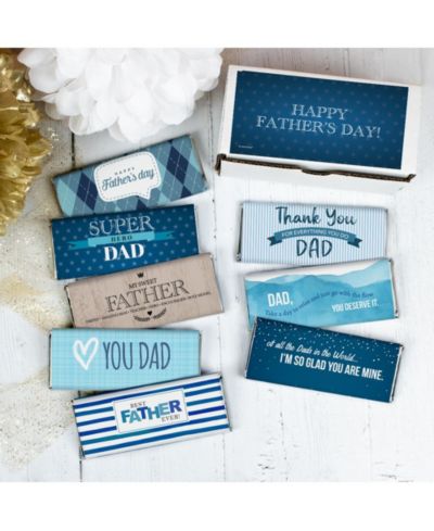 Just Candy Father's Day Candy Gift Box - Hershey's Chocolate Bar Gift Box, 8 Pieces
