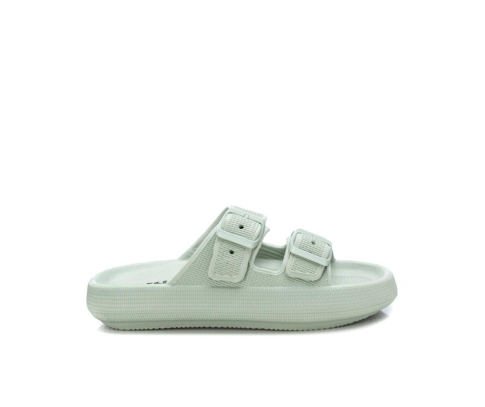 Women's Rubber Flat Sandals By XTI,  Aqua