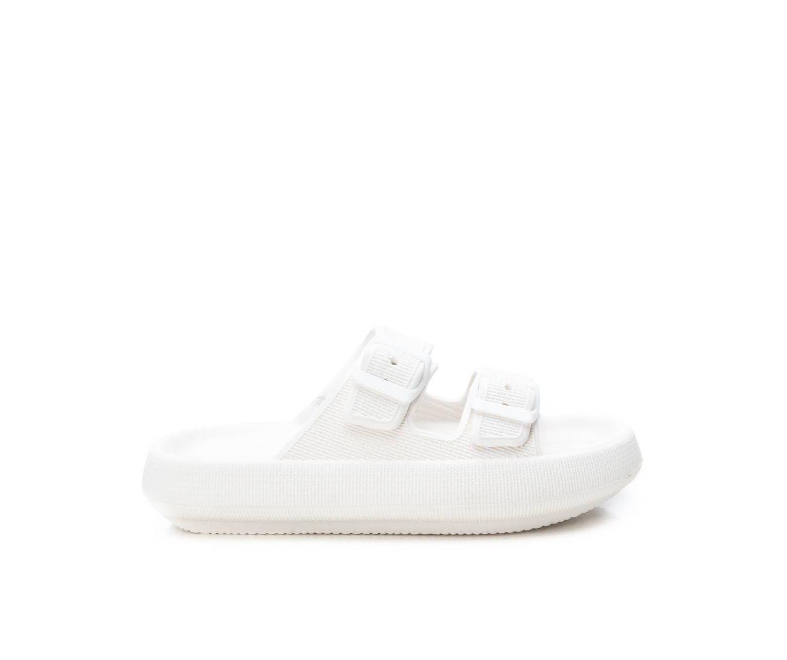 Women's Rubber Flat Sandals By XTI,  White