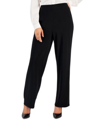 Брюки Anne Klein Essentials Petite Solid Wide-Leg Pull-On Knit