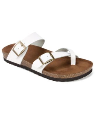 White Mountain Женские Gracie Leather Footbed Sandals